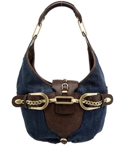 JIMMY CHOO DENIM HOBO BAG - Picture 1 of 6