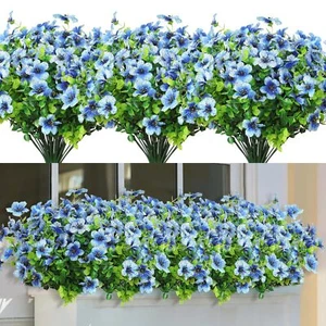 Artificial Azalea Flowers Outdoor UV Resistant Fake Flowers Silk Flowers Faux... - Picture 1 of 9