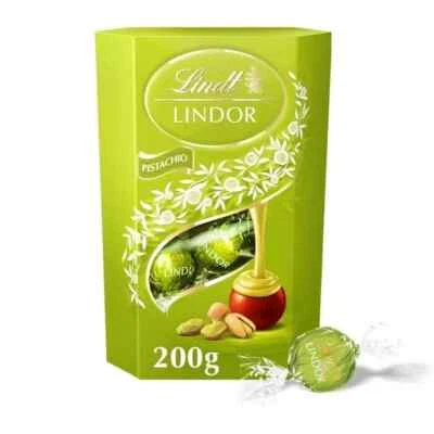 Lindt Lindor Pistacchio Vollmilchschokolade Pralinen gefüllt mit Pistaziencreme 200g - Bild 1 von 4