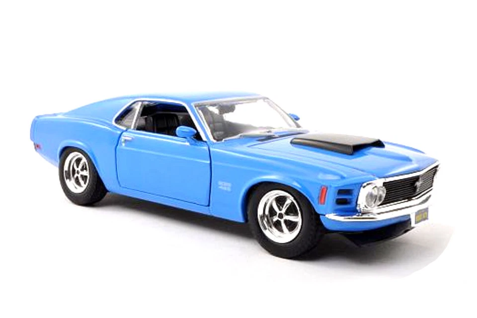 Motormax 73303 Ford Mustang Boss 429 blau 1970 Maßstab 1:24 Modellauto - Bild 1 von 1