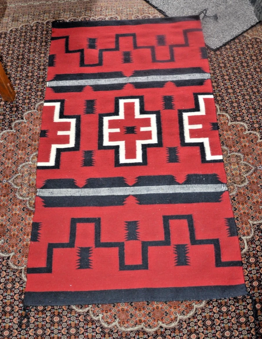 1920年代～ナバホラグNavajo Rug ネイティブ本物アリゾナインディアン