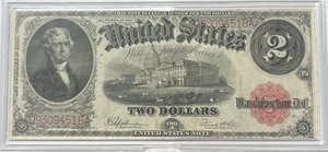 Series of 1917 $2 United States Jefferson Red Seal Two Dollar Bill XF+ - Picture 1 of 2