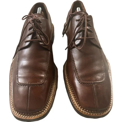 Bachrach Banderas Cuero Exterior y Forro Vestido Oxford Hecho a Mano Zapatos Talla 9.5 Foto 1 de 4