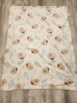 Мягкое детское одеяло шерпа сзади Disney Baby Christmas Santa Treea Winnie the Pooh - Изображение 1 из 4