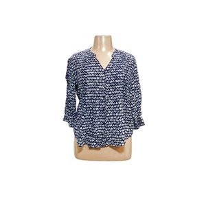 Coldwater Creek Blue Rayon Button-Up Top - Picture 1 of 4