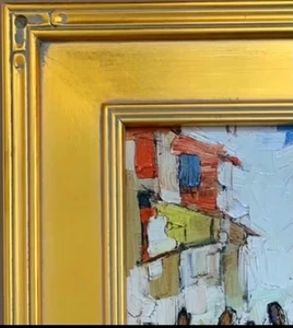 Marco plano dorado 18x24 3" galería de bodas marcos PLEIN AIR 4art M14G - Imagen 1 de 3