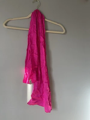 CALVIN KLEIN Vintage 100% Silk Pink Scarf Bright Pink Strip Scarf - Image 1 of 4