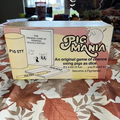 Pig Mania Game Original 100% Complete Vintage 1977 Game Of Chance - Image 1 of 4