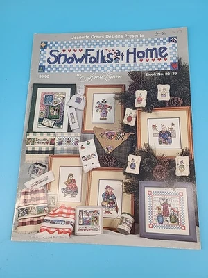 Snow Folks At Home By Alma Lynn Cross Stitch Pattern Book Jeannette Crews 22139 - Image 1 of 2