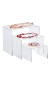 SSWBasics Rectangular Nesting Clear Acrylic Display - 6”, 8”, 10” Wide - Set - Picture 1 of 1