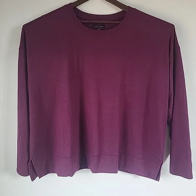 Lucky Brand Sweater Women XXL Cozy Soft Knit Potent Purple Crew Neck Long Sleeve - Image 1 of 4