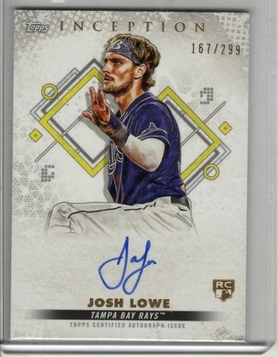 2022 TOPPS INCEPTION JOSH LOWE AUTO #167/299 *ROOKIES & EMERGING STARS* - Image 1 of 2