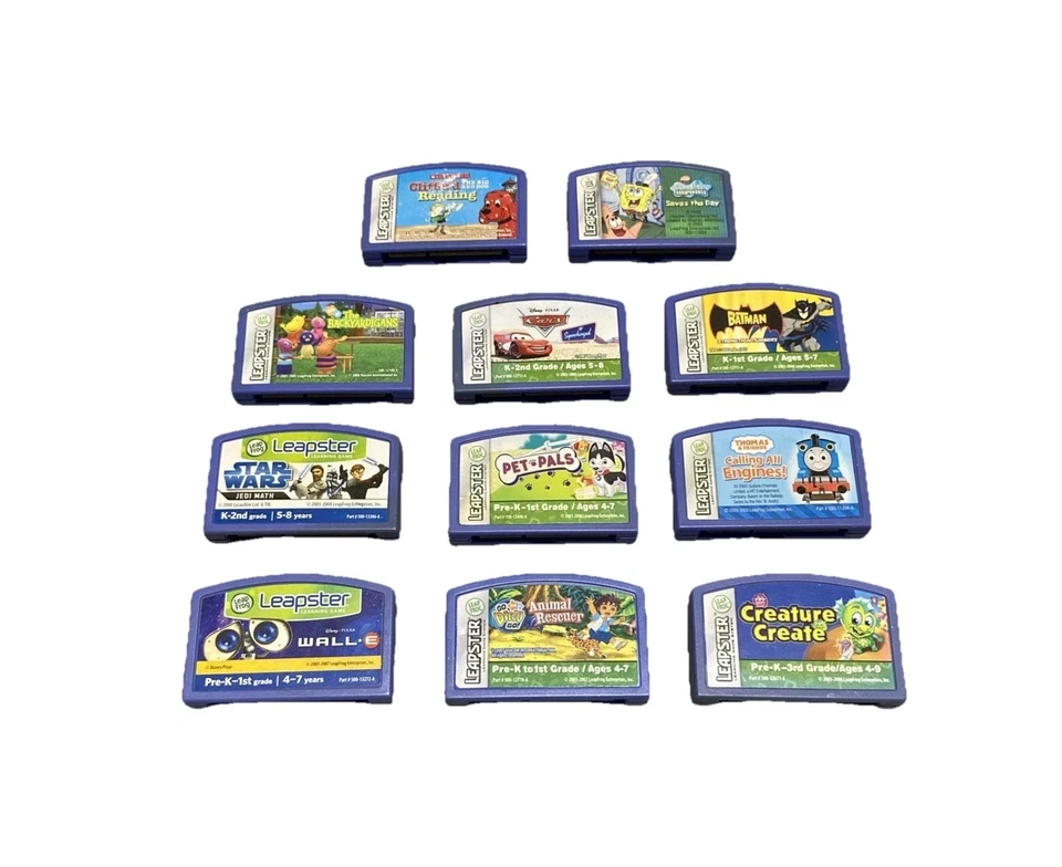 LeapFrog Leapster Game Cartridge Lot Of 10 Mixed Various games - Image 1 of 4