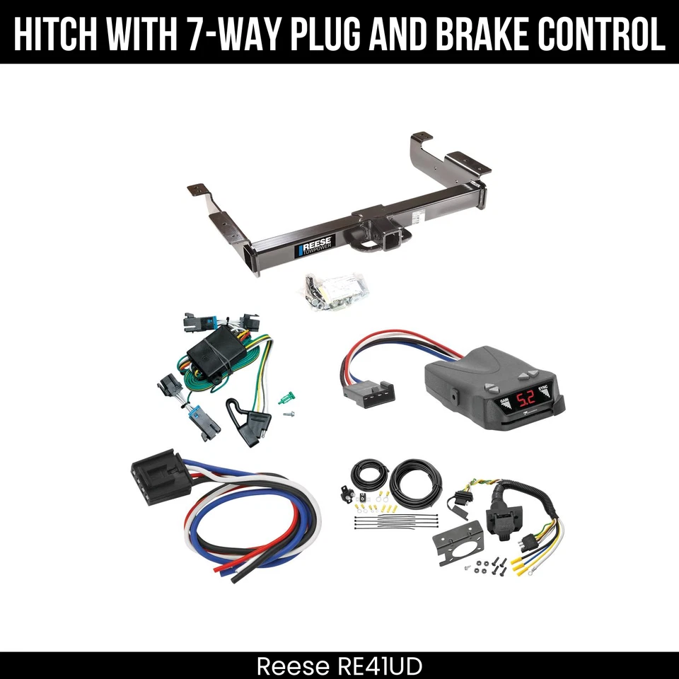 Hitch Tow PKG+ Brake Control For 00-02 Chevy Express GMC Savana 1500 2500 3500 - Image 1 of 4