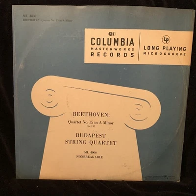 BEETHOVEN String Quartet #15 Op. 132 - BUDAPEST QUARTET - COLUMBIA ML 4006 - Image 1 of 4