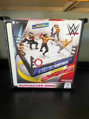 Brand New WWE Superstar Ring – RAW & SmackDown Playset – Sealed Box - Image 1 of 2