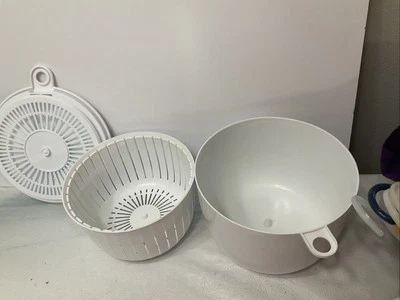 COPCO ENSALADA BLANCA SPINNER TAPA BLANCA Limpio Foto 1 de 4