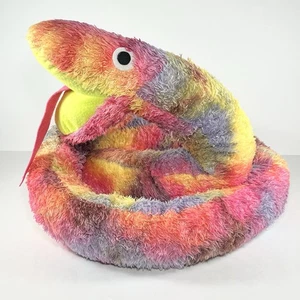 IKEA Djungelorm Rainbow Snake Plush 86" Multicolor Very Long Stuffed Animal - Picture 1 of 4