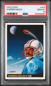 1992 Fleer Warren Moon Pro Visions Card PSA 10 Gem Mint #474 Pop 6! - Bild 1 von 2