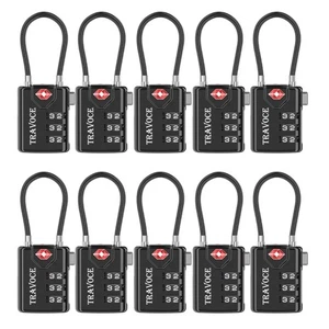Sichern Sie Ihre Zugehörigkeit: TSA-zugelassene 10er-Pack Zahlenschlösser für Reisen - Bild 1 von 8