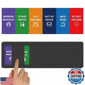 Office Door Sign-6 Options Door Signs for Office In A Meeting Sign/Out Of Off - Picture 1 of 5