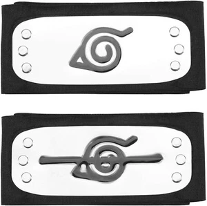 UK Verkäufer 2 Stck. Naruto Blatt Dorf und Anti Blatt Dorf Stirnband Ninja Cosplay - Bild 1 von 6