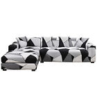 2 Piece 3 Seater Sofa Slipcover For L-Shape Sectional Corner Couch W/ Pillowcase