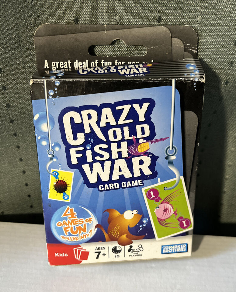 Crazy Old Fish War Card Game 4 Games of Fun Rolled into 1 - Parkers  Brothers 7+