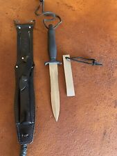 Gerber Mark 2 1982 fighting knife with sheath and sharpening steel