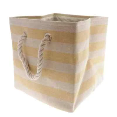 MAURICE Beige Storage Box With Rope Handles FREE SHIPPING - Image 1 of 2
