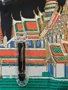 Thai Magic Black Phallic Fetish Good Fortune Protection Amulet,3.75",Collectors - Picture 1 of 2