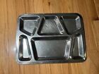 Vintage US Navy Military Stainless Steel Cafeteria Mess Hall Dinner Trays 