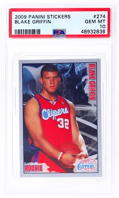 Pegatinas Panini 2009 Blake Griffin #274 PSA 10 Rookie RC Foto 1 de 2