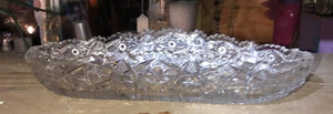 l.e. smith glass celery Plate #284 cut crystal vintage. BEAUTIFUL - Picture 1 of 6