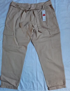Esprit Leinen Hose W42/L28 Stoffhose Chino Cargo beige Neu - Bild 1 von 5