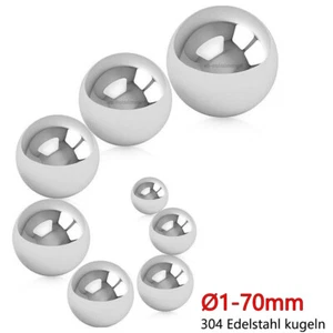 304 Edelstahl kugeln Ø1mm-70mm Kugellager Kugeln Hohe Präzision Stahlkugeln Ball - Picture 1 of 7