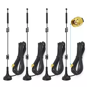 Dual Band WiFi 2.4GHz 5GHz 5.8GHz 9dBi Magnetic Base MIMO RP-SMA Male Antenna... - Picture 1 of 8