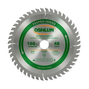 Oshlun SBFT-160048 160 mm 48 Zähne FesPro Kappsäge ATB Sägeblatt Hartholz, 20 mm - Bild 1 von 1