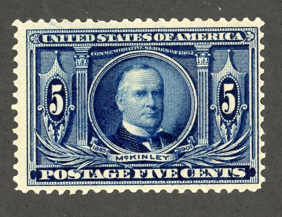 US 326 MH 1904 5c dk blue - Image 1 of 1
