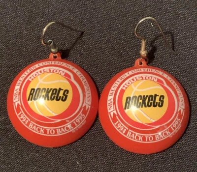 Pendientes Houston Rockets vintage para mujer Foto 1 de 4