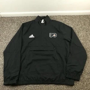 NWT 2022 Philadelphia Flyers Jacket Adidas Stadium 1/4 Zip Woven Womens Large - Picture 1 of 8