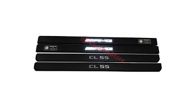 Listones de entrada C216 AMG CL55 Style negro mate rojo LED Mercedes-Benz clase CL Foto 1 de 4