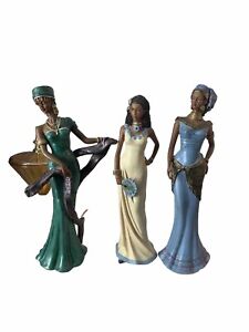 Lot Of 3 Home Interior Figurines Imani,Aliya,& Ulana Excellent Collection