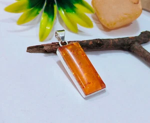 Bernstein Anhänger Handwerkeranhänger 925 Sterling Silber gut aussehend Pendant A583 - Bild 1 von 3