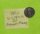 1891 2p Two Pence Silver VICTORIA 1837-1901 (Maundy Money)