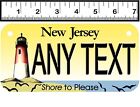PERSONALIZED ALUMINUM MOTORCYCLE STATE LICENSE PLATE-NEW JERSEY SHORE TO PLEASE