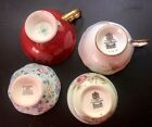 VTG Lot Of 4 Bone China Teacups Sippers PARAGON FOLEY HAMMERSLEY No Saucers