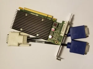 NVIDIA QUADRO NVS 300 512MB PCI-E Low Profile Video Card & Dual VGA DVI Monitor - Picture 1 of 14