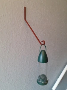 2x Single 16" Hanging Brackets (Bird Feeders / Lanterns etc). NEW in RED OXIDE. - Picture 1 of 2
