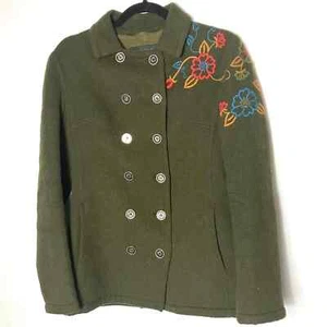 ALPACA III Floral Embroidered Jacket Baby Alpaca Medium - Picture 1 of 7